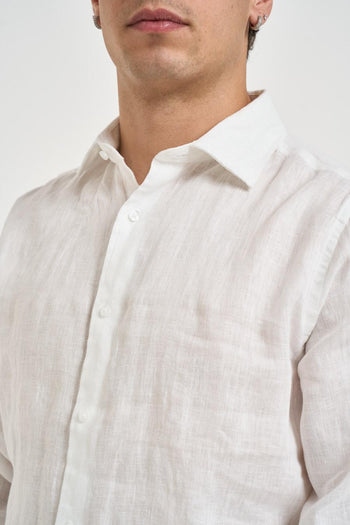 Camicia uomo in lino bianca - 3