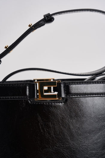 Borsa donna a secchiello nera - 4