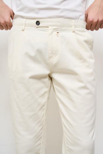 Pantalone uomo regular panna - 5