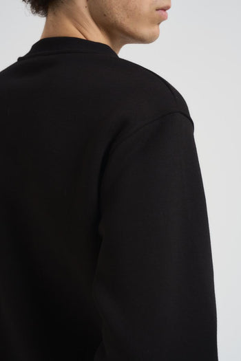 Felpa uomo girocollo nera - 6