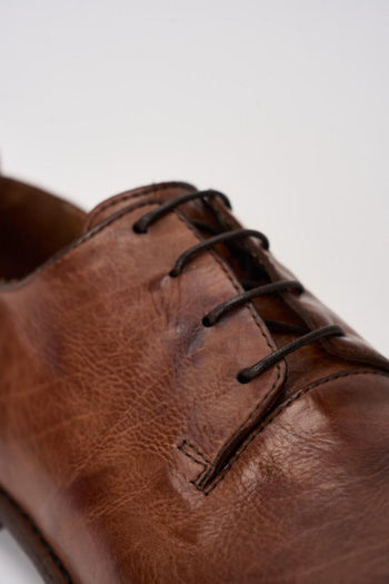 Stringata uomo marrone in pelle - 3
