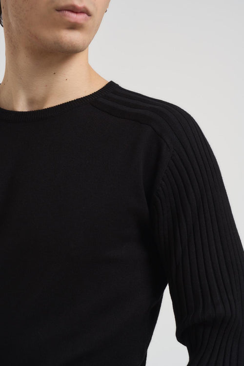 Maglia uomo girocollo nera - 2