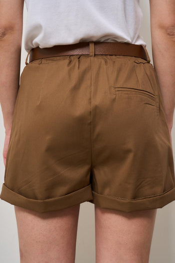 Shorts donna marrone - 5