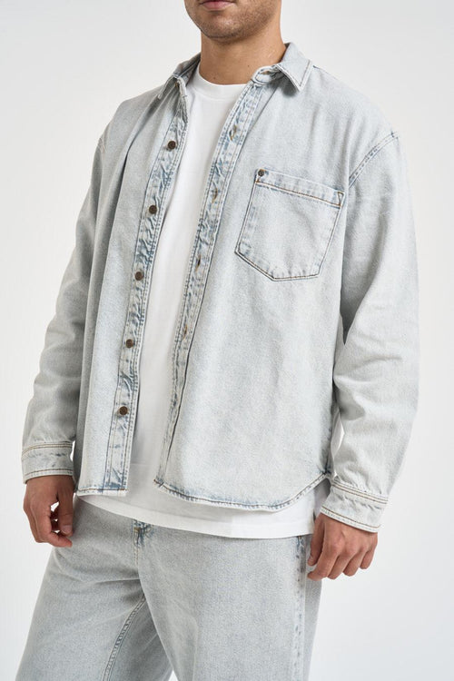 Giacca uomo in denim grigio - 2