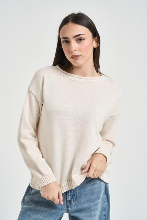 Maglia donna panna