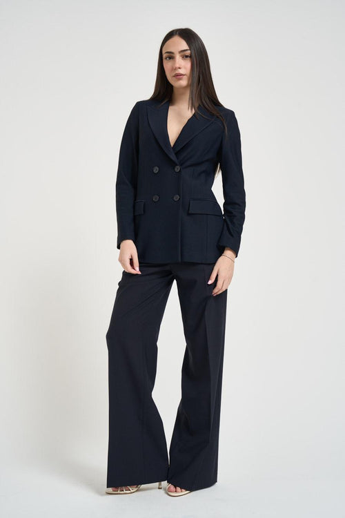Giacca donna doppiopetto blu