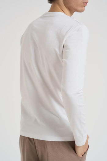 T-shirt uomo girocollo manica lunga bianca - 3