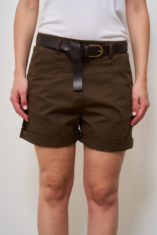 Shorts donna marrone - 1