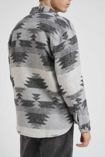Camicia uomo fantasia azteca grigia - 4