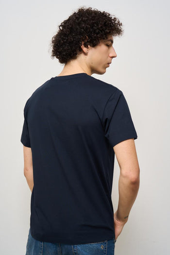 T-shirt uomo girocollo blu - 4