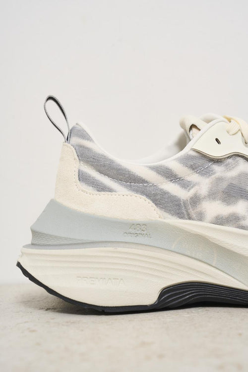 Sneakers donna bianche e grigie - 2