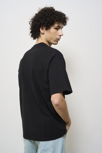 T-shirt uomo girocollo nera - 4