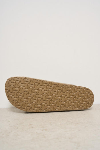 Sandalo uomo in suede beige - 7