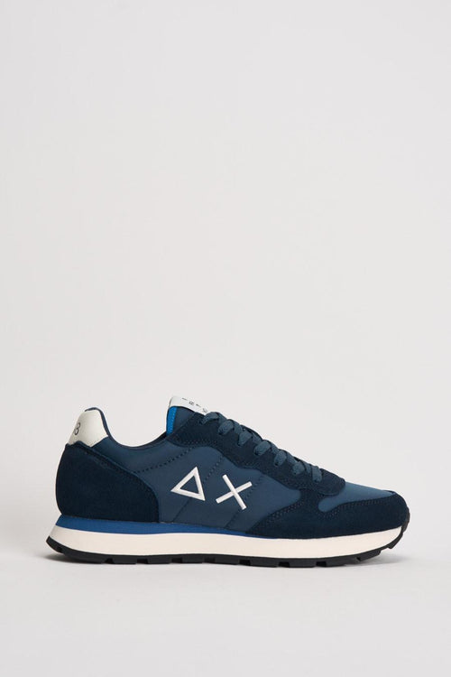 Sneakers uomo in suede blu