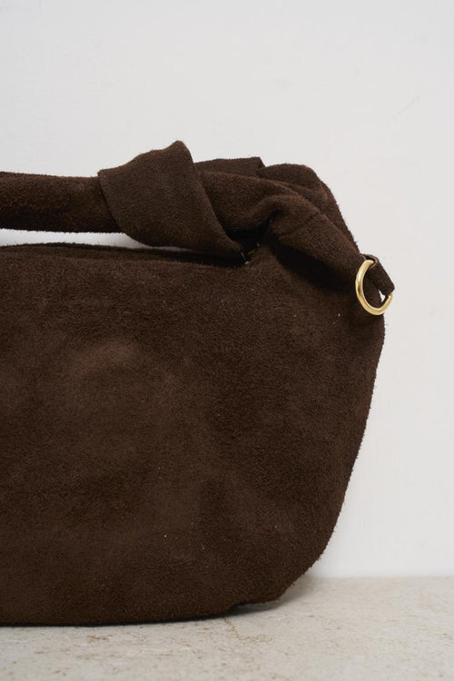 Borsa donna scamosciata marrone - 2