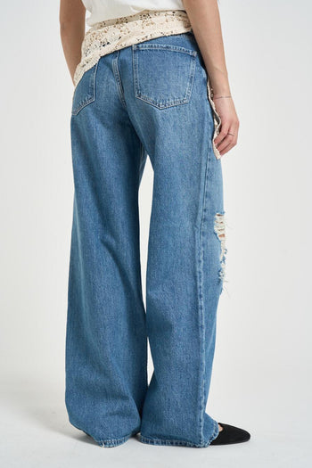 Jeans donna con strappi in denim - 4