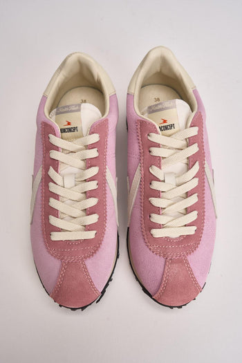 Sneakers donna rosa e bianca - 3