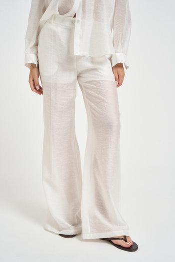 Abito donna semitrasparente bianco - 4