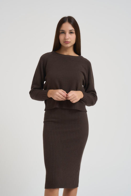 Set coordinato donna marrone