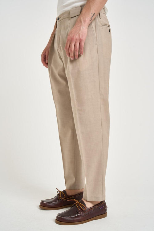 Pantalone uomo con pinces beige - 2