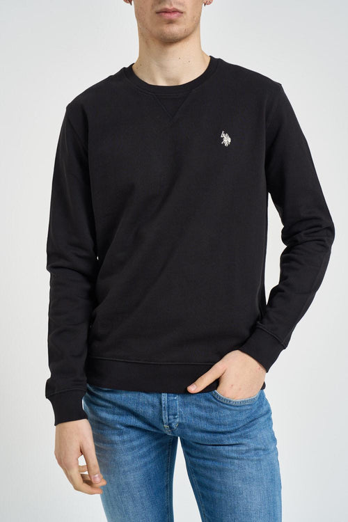 Felpa uomo girocollo nera