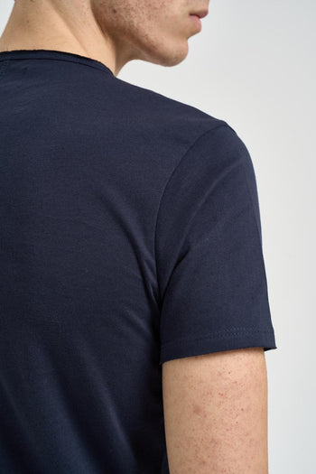 T-shirt uomo girocollo blu - 4