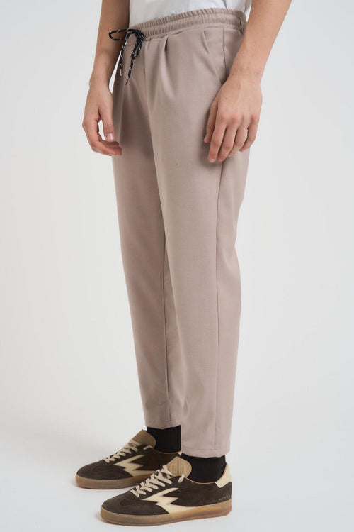 Pantalone uomo con coulisse beige - 2