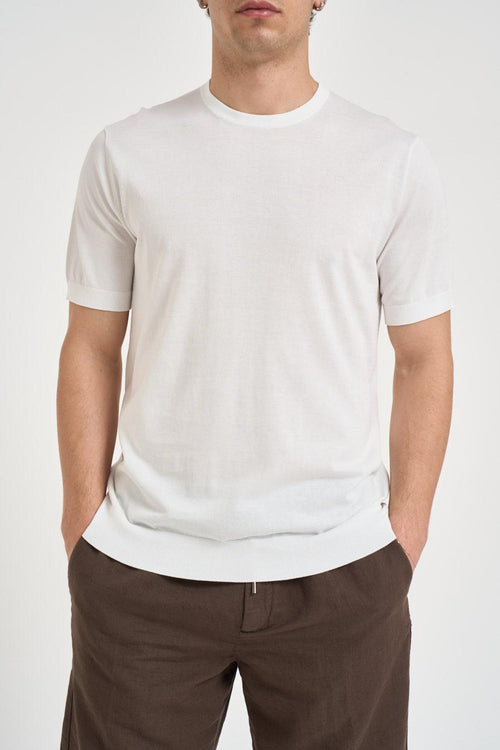 T-shirt uomo in maglia bianco