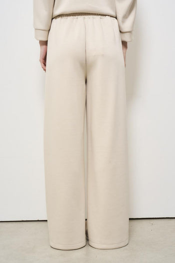 Women's cream palazzo trousers - 4