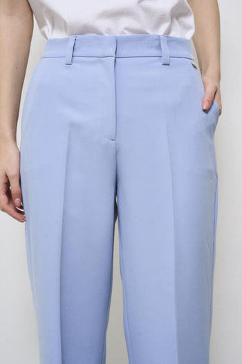 Elegant light blue women's trousers - 8