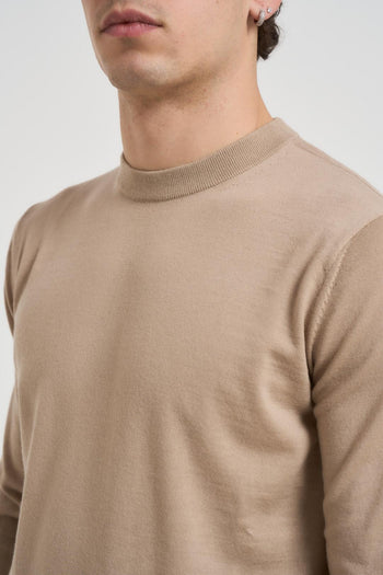 Maglia uomo girocollo beige - 3