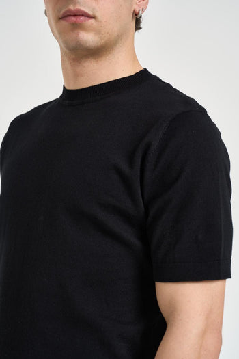 T-shirt uomo in maglia nera - 3
