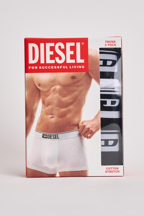Set di tre boxer in cotone neri e bianchi
