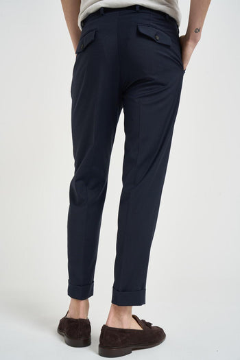 Pantalone uomo chino blu - 4