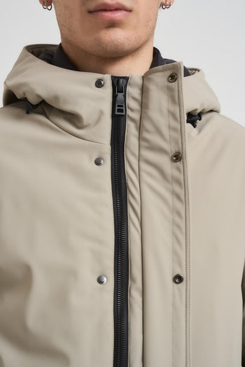 Giubbotto uomo con cappuccio grigio chiaro - 8