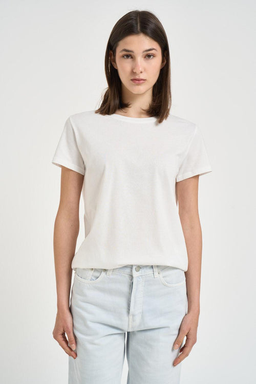 T-shirt donna girocollo bianca