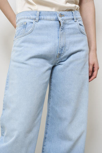 Jeans donna ampio in denim chiaro - 7