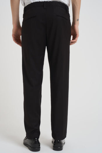 Pantalone uomo con pinces nero - 3
