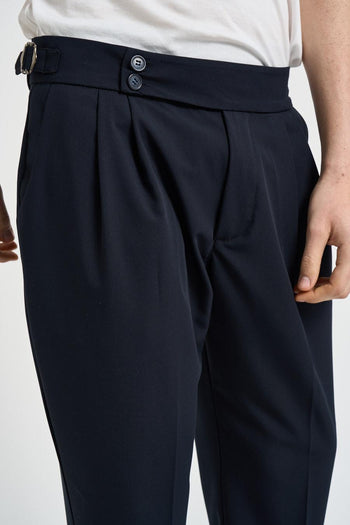 Pantalone uomo sartoriale blu - 5