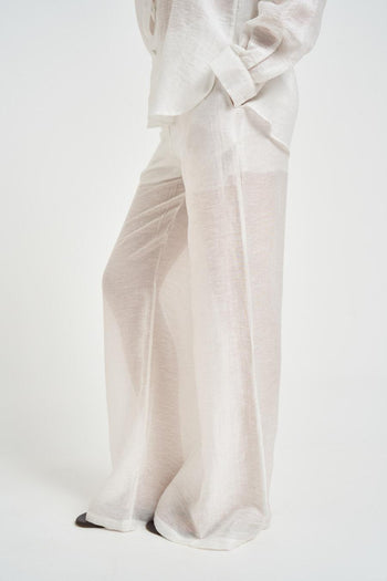 Abito donna semitrasparente bianco - 5