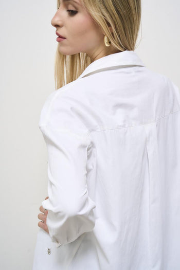 Camicia donna bianca con strass - 5