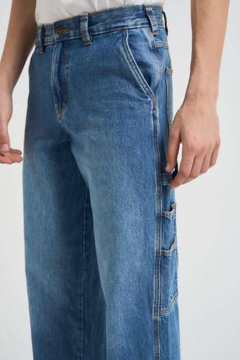 Jeans uomo carpenter in denim blu - 4
