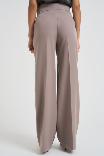 Pantalone donna dritto tortora - 3