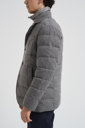 Piumino uomo trapuntato grigio - 5