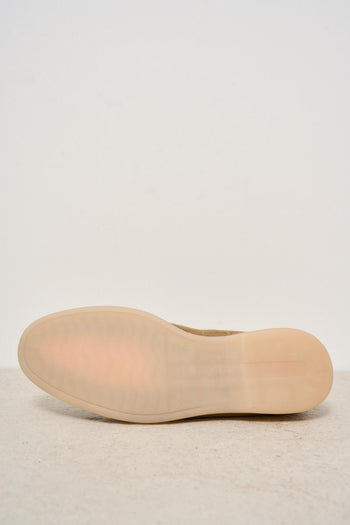 Mocassino uomo in suede beige - 7