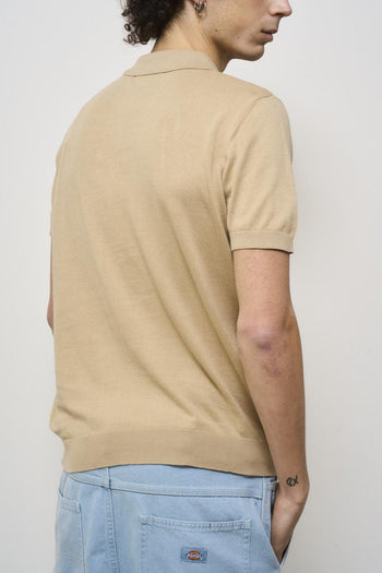 Beige men's polo - 4