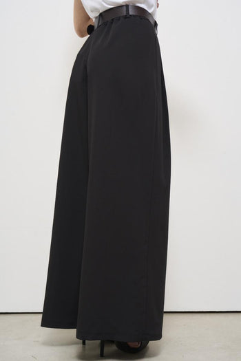 Women's black palazzo trousers - 5