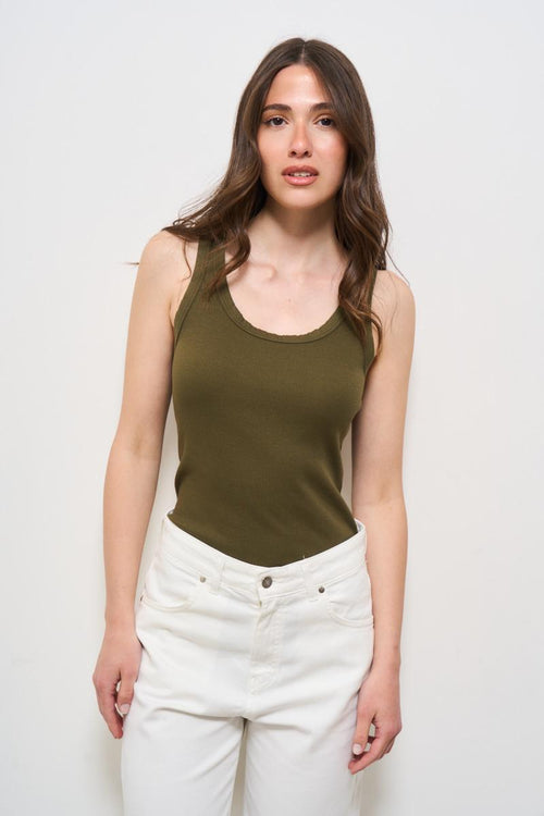 Canotta donna verde militare