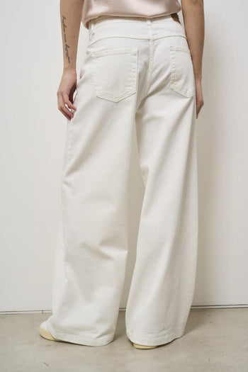 Jeans donna a palazzo bianco - 4