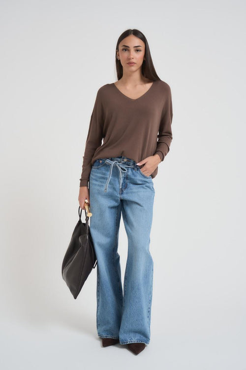 Jeans donna xl Straight in denim chiaro